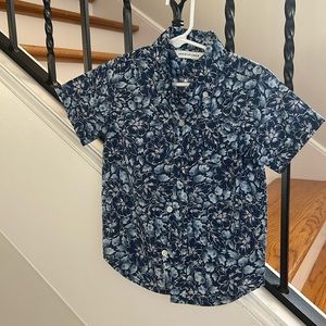 Janie and Jack flora poplin shirt